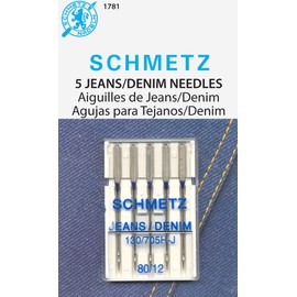 Jean & Denim Machine Needles-Size 12/80 5/Pkg
