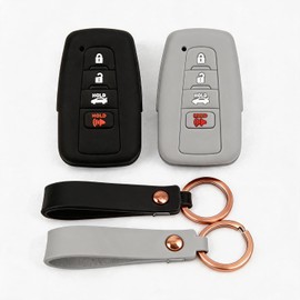 2 Fundas de Silicona para Llavero, Protector de Llave, Funda de protección de Llave de 360° para Llave Inteligente de 4 Botones (RAV4 2017-2023, Camry/Highlander/Corolla), Funda