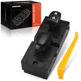 A-Premium Power Window Switch Compatible with Nissan Rogue 2014-2019, Sentra 2013-2019, Leaf 2011-2022, Front Right Passenger Side, Replace# 254111KA5A, Black