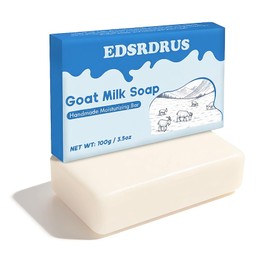 EDSRDRUS Goat Milk Soap Bars 3.5 oz, Pack of 1 – All Natural Goat’s Milk, Glycerin Soap with Avocado, Castor & Coconut Extracts, Nourishing for Sensitive Skin
