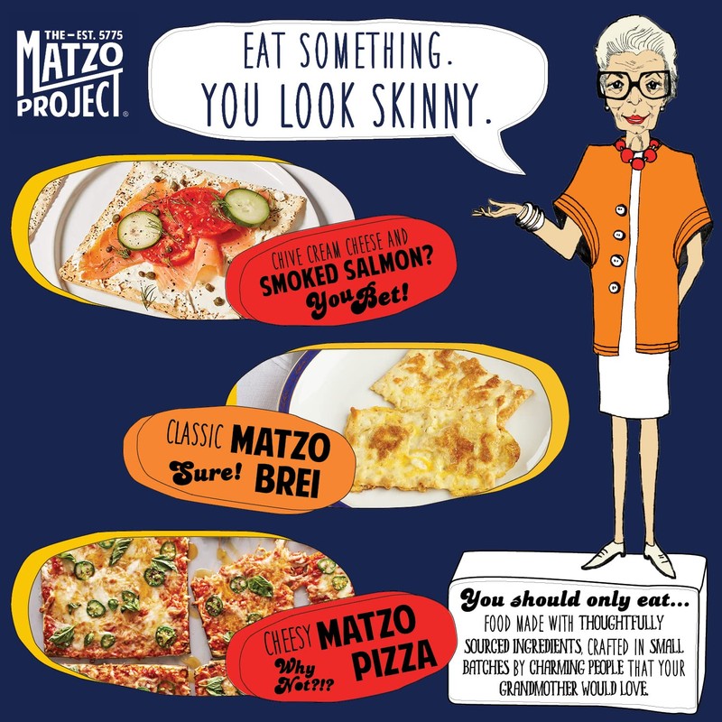 The Matzo Project Crispy Matzo Flats, Flatbread Crackers Sprinkled with