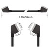 YAODHAOD SCART Cable Galvanised 1.5 m 21-Pin Multiple Shielded Precision