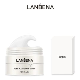 Blackhead Remover Set -LANBENA – 30g Deep Cleansing Nose Mask + 60 Pcs Strips Paper for Pore Care