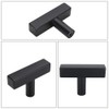 Goldenwarm 5Pack Flat Black Cabinet Pulls Kitchen Hardware Drawer Knobs