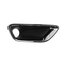 X AUTOHAUX Fog Light Grill Front Lower Bumper Fog Light Cover Inserts No.68261710AA for Jeep Grand Cherokee 2016-2021 Black/Silver Tone ABS 1 Pcs Front Right Car