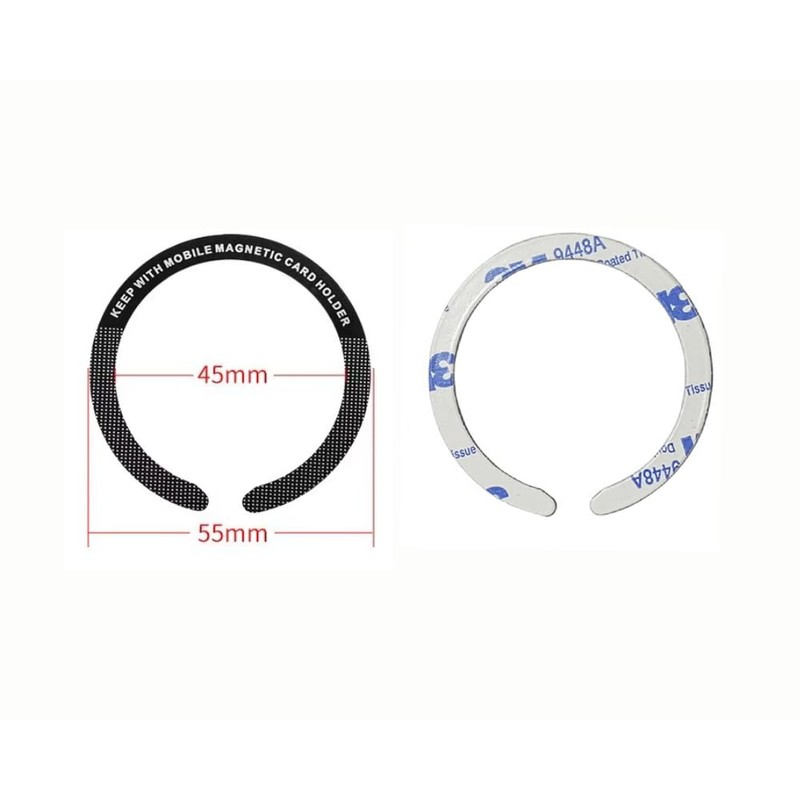 Basecn Universal C-Shape Magnetic Metal Ring [ 2-Pack] Compatible with