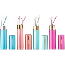 Newbee Fashion - Tube Readers Easy Compact On The Go Small Compact Pen Clip Portable Aluminum Hard Case Classic Spring Hinges Create Your Own Pack