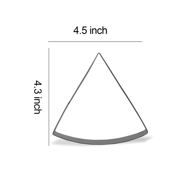 Keewah Pizza Slice Cookie Cutter, 4.5 x 4.3 inch, Stainless
