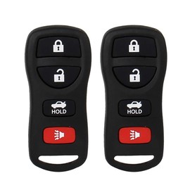 Control remoto de entrada sin llave: llavero de coche compatible con Infiniti Nissan Altima Armada Maxima Quest Sentra 350Z | EX35 FX35 FX45 I35 G35 QX56 Reemplazo para KBRASTU15 (2 unidades)