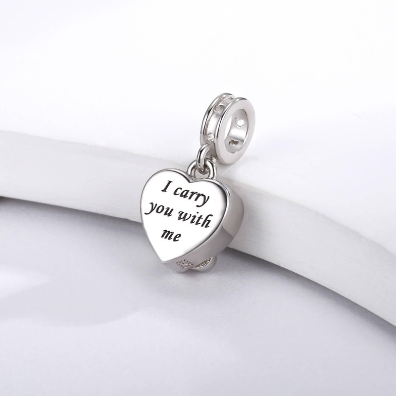 oGoodsunj Sterling Silver Cremation Urn Charm for Ashes Bead Charms