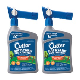 Cutter Backyard Bug Control Spray Concentrate (2 Pack), Kills Mosquitoes, Fleas & Listed Ants, 32 fl Ounce | Cutter