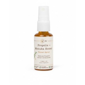 DELUXE SCOOTERS Propolis Throat Spray with Manuka Honey & Bee Propolis By Mel Honey, Soothing Throat Comfort, Immune Support, Gluten-Free, Alcohol-Free, Non-GMO, Keto, 1.01 fl oz