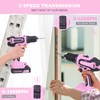 FASTPRO 177-Piece 20V Pink Cordless Lithium-ion Drill Driver and Home
