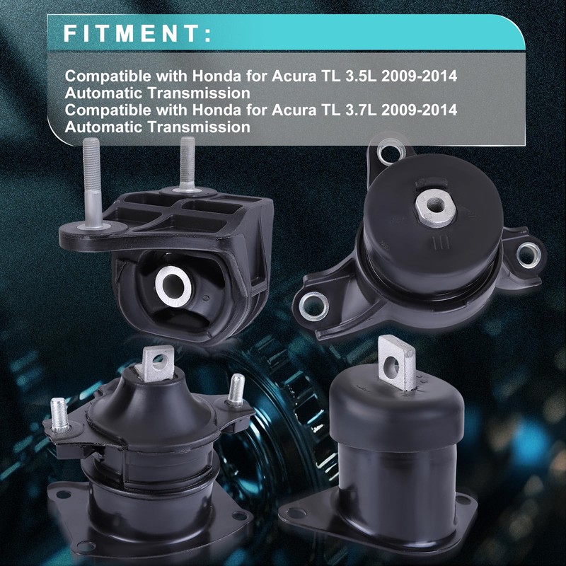 Slakerbe 4PCS Engine Motor Mount Set fit for Honda Acura
