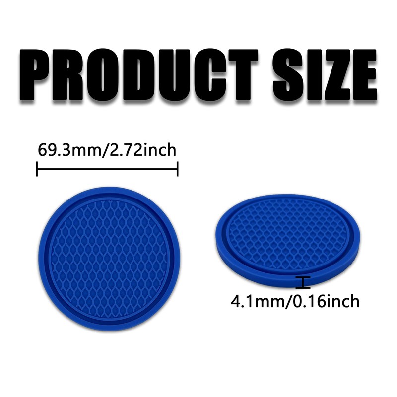 Msyuusr 4PCS Car Cup Holder Coaster, Silicone Honeycomb Auto Anti