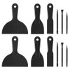 12pcs Plastic Putty Knife Set, Spackle Tool, Include 6 Black