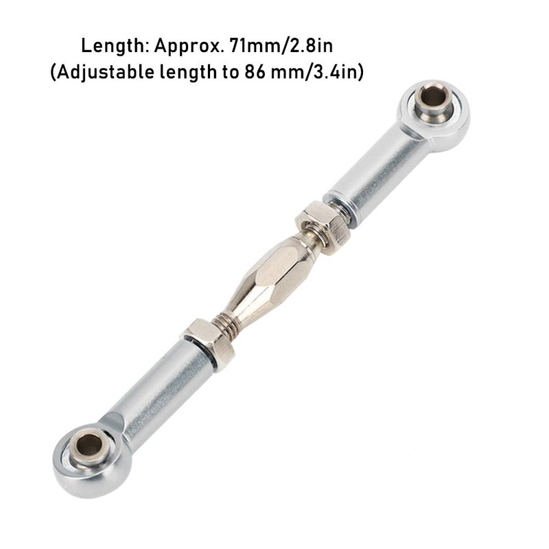 RC Pull Rod, 6Pcs Adjustable Servo Links Tie Rod Aluminum
