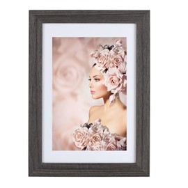 Ideal Trend S215 Wooden Picture Frame Plexi Acrylic Collage Wall Decoration Poster Square 20 x 20 cm Grey
