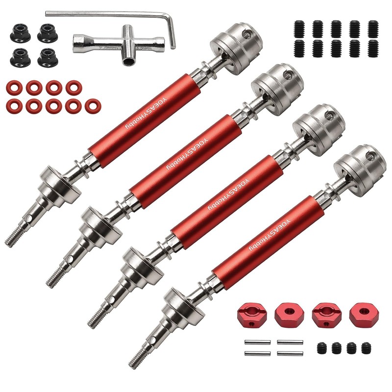 YOEASYHobby Front Rear Driveshafts Axles #45 Steel CVD Slider Drive
