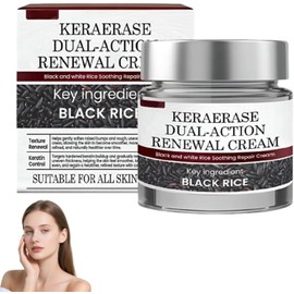 Dual-Action Black Rice Renewal Cream, Crema Facial Hidratante y Renovadora Doble Acción, Renovación Cutánea Suave, Hidratación Profunda, Alivio de Rojeces, Unificación del Tono Cutáneo