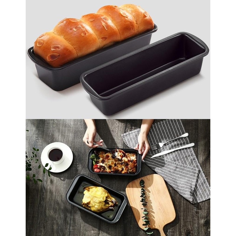 YUHOHO 3 piezas Molde Para Panque Pan De Caja Antiadherente