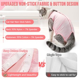 AUTOWT Cat Recovery Suit, Kitten Onesie for Cats After Surgery, Kitten Onesie for Cats Post-Surgery Anti-Licking & Skin Diseases Protection Pajama Suit Wear
