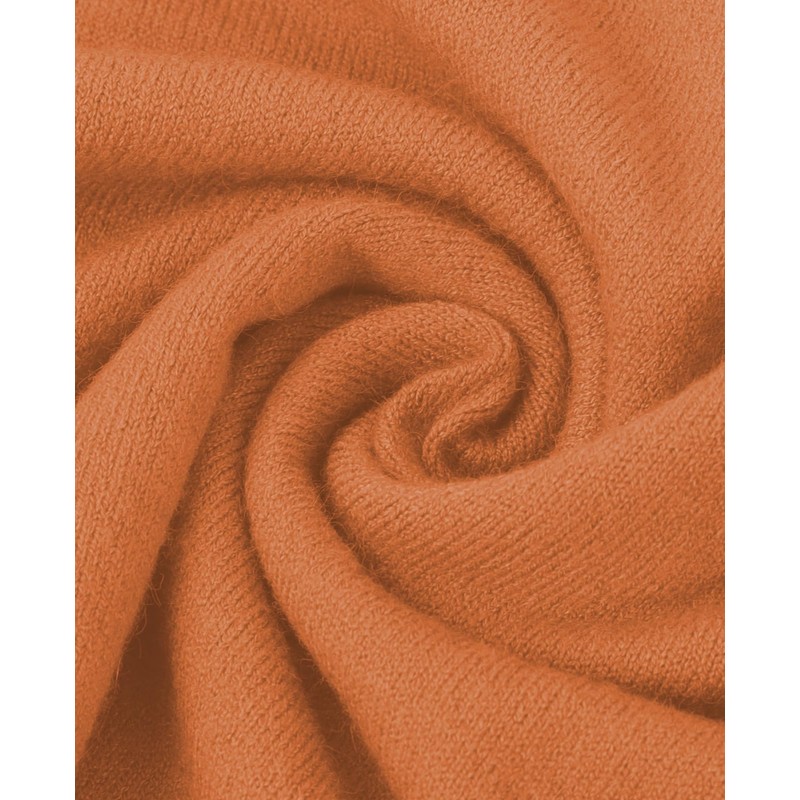 QUALFORT Sweaters for Women V Neck Long Sleeve Pullover Sweater
