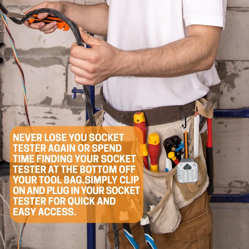 Electrcian socket tester holder tools R1+R2 Link MFT 3 pin