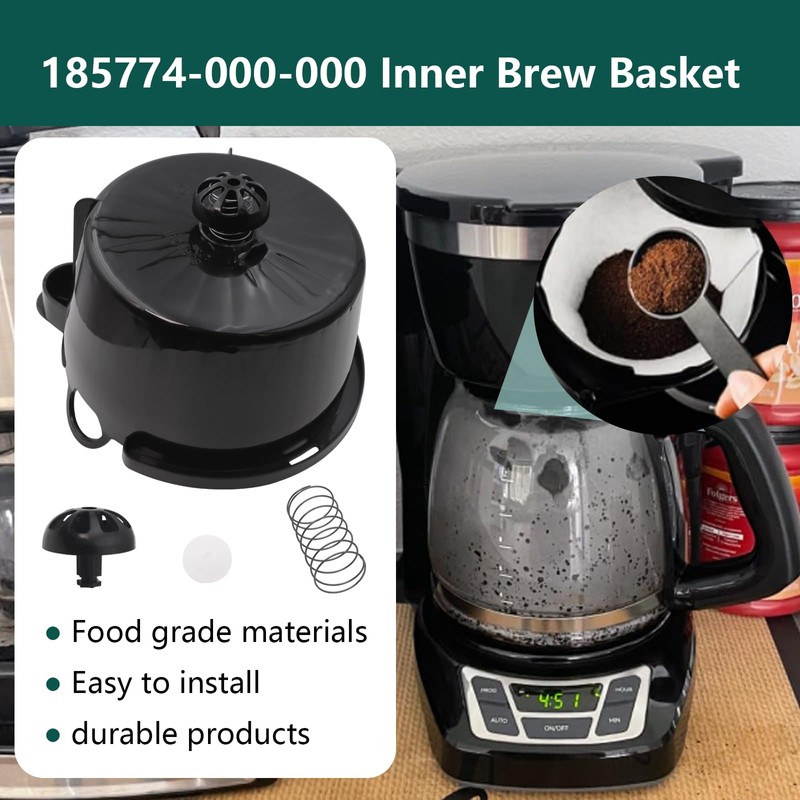 185774-000-000 Inner Brew Basket(2 Pcs) Fits for Mr. Coffee Replaces