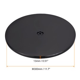 sourcing map 12inch Rotating Swivel Stand with Steel Ball Bearings Lazy Susan Base Turntable for Kitchen Corner Cabinets, Black