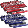Magnetic Socket Holder Organizer Set: Detachable Drive Sockets Storage Tray,
