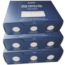 Tissue-Type Pure Cotton Pads (300 Sheets) - Embossed Natural Cotton for Toner Wiping Domestic