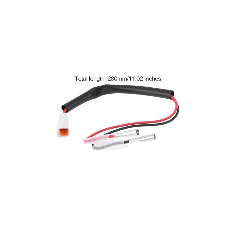 2 Pieces Motorcycle Adapter Cable JWPF to Bullet Plug Compatible