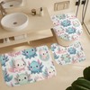 GemGam 4PCS Animal Shower Curtain with Bathroom Sets and Rugs