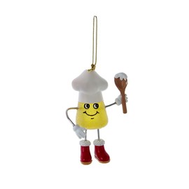 Kurt Adler 3.5 inch Yellow Gumdrop Ornament with Spoon