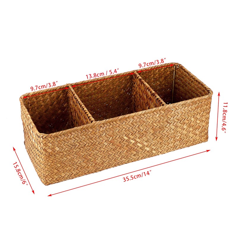 OLegei Storage Basket, Wicker Basket, Shelf Basket, Braided Basket with