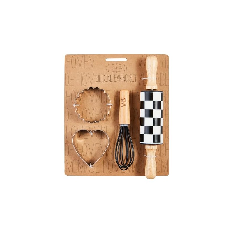 Mud Pie Rolling Pin Baking Set; cutter 3" x 3"