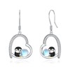 YueYuan Penguin Earrings 925 Sterling Silver Penguin Moonstone Earrings Animal