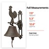 NACH Cast Iron Rooster Doorbell, Small Door Bells for Homes,