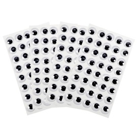 TOAOB 4 Sheets Googly Eyes Stickers Self Adhesive Wiggle Eyes 15mm Plastic Craft Sticker Eyes for DIY Crafts Scrapbooking Decoration