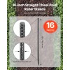 VEVOR 16-Inch 16 Pack Rebar Stakes Straight Galvanized Steel Ground