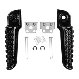 VPZMT Rear Pedal Footrests Foot Pegs Fits for Kawasaki Ninja ZX-6R ZX-9R ZX10R ZX12R ZX636 EX650 650R KLE650 VERSYS ER6N Z750/Z750S Z1000 Z1000SX ZZR1200 GTR1400 ZZR1400 ZX14 ZX-14 (black-2)