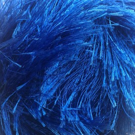 Buvemu Eyelash Fun Fur Yarn 100 Gram (3.53 Ounces) 175 Yards (160 Meters) (Royal Blue)