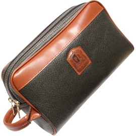 Berkut 2nd Bag, Double Zipper, Keeps Shape, Commuting Bag, Clutch Bag, Large Capacity, Khaki