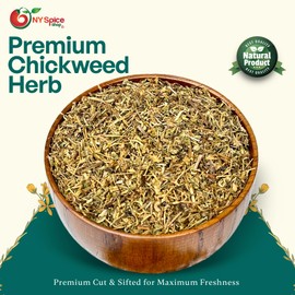 NY Spice Shop Chickweed Herb Cut & Sifted - 4 Ounce Natural Chicked Chick Weed Tea Herb Bulk - Stellaria Media Chickwood Fresh Herb