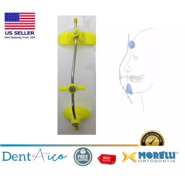 Tecnident Adjustable Reverse Pull Headgear Facial Mask Petit Yellow Orthodontic product