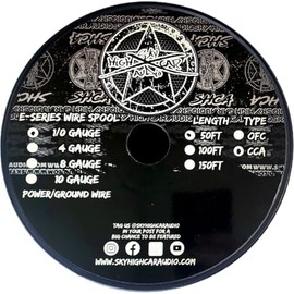 Sky High Car Audio E-Series CCA 1/0 Gauge - 50ft Spool (Green)