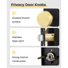 Goldenwarm 2 Pack Black Gold Interior Door Knobs, Privacy Door