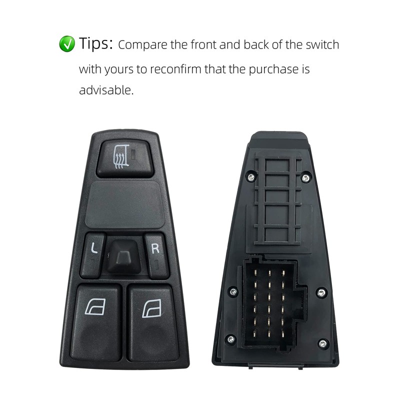 ORIGINSUN 21628532, 22569484 Master Power Window Switch Replacement for Volvo