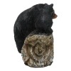 Rustic Forest Black Mama Bear And 3 Cubs Sitting On